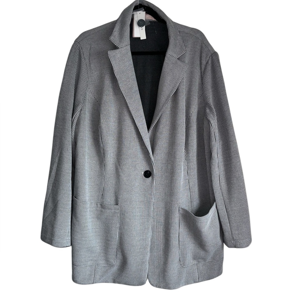 NWT Philosophy‎ black and white size 3x blazer one button
